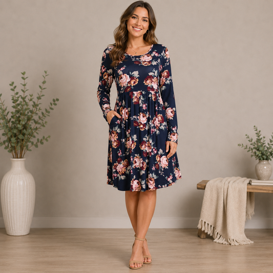 P.S. Kate Long Sleeve Dress Women's Size Medium