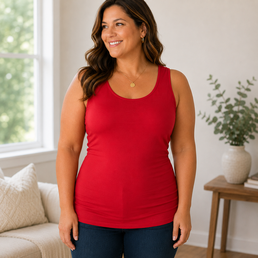 Cato Red Sleeveless Blouse Women's 22/24W