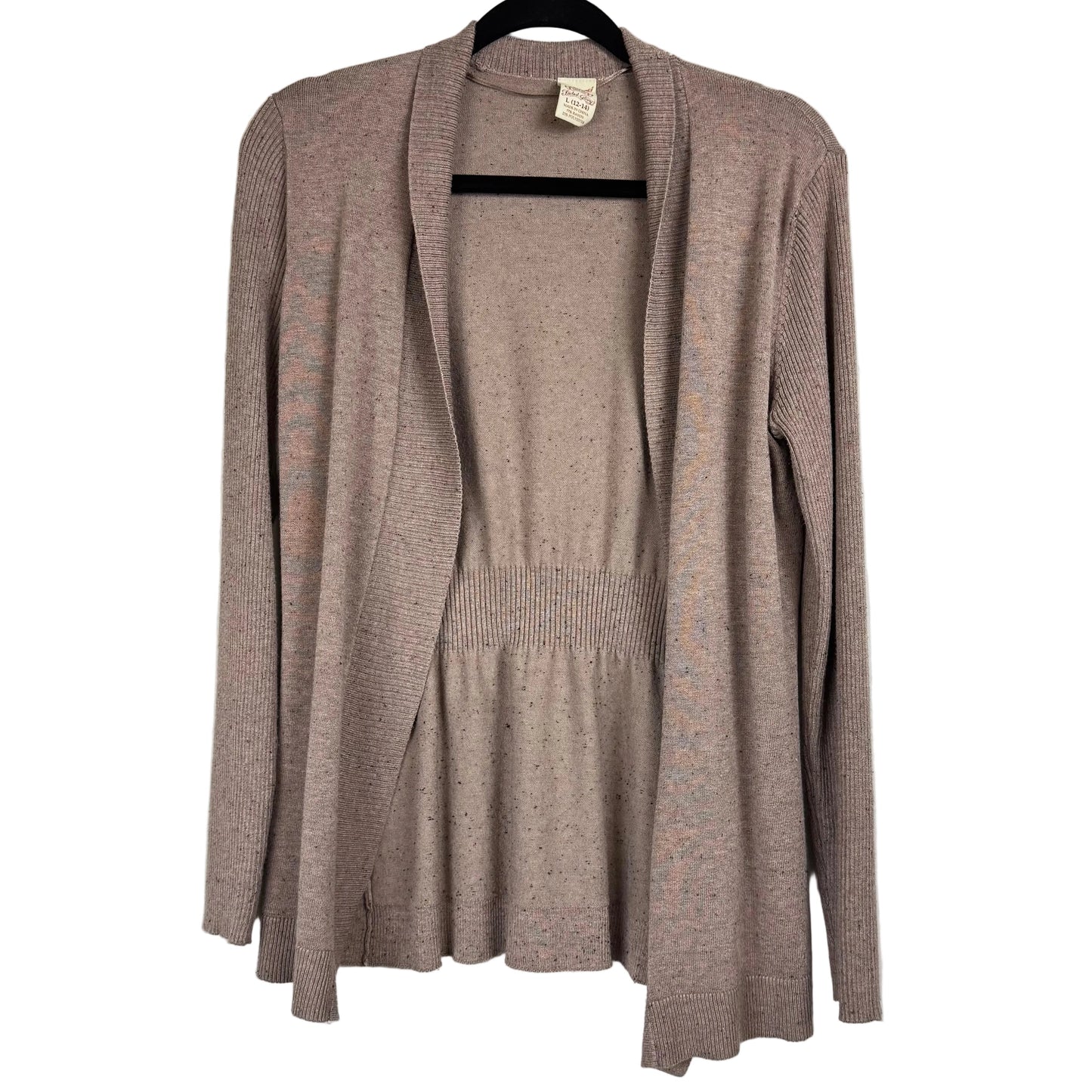 Faded Glory Beige Long Sleeve Cardigan Women's Size Large