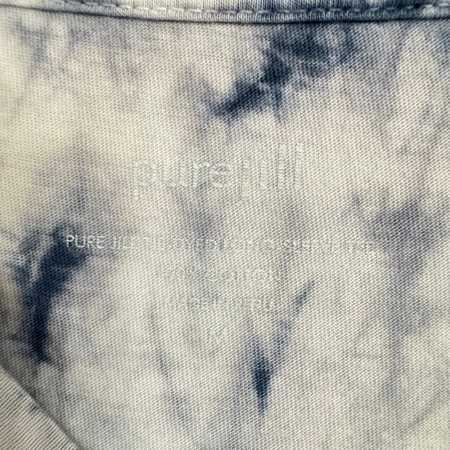 Pure Jill Blue and White Tie-Dye Long Sleeve T-shirt Women's Size Medium