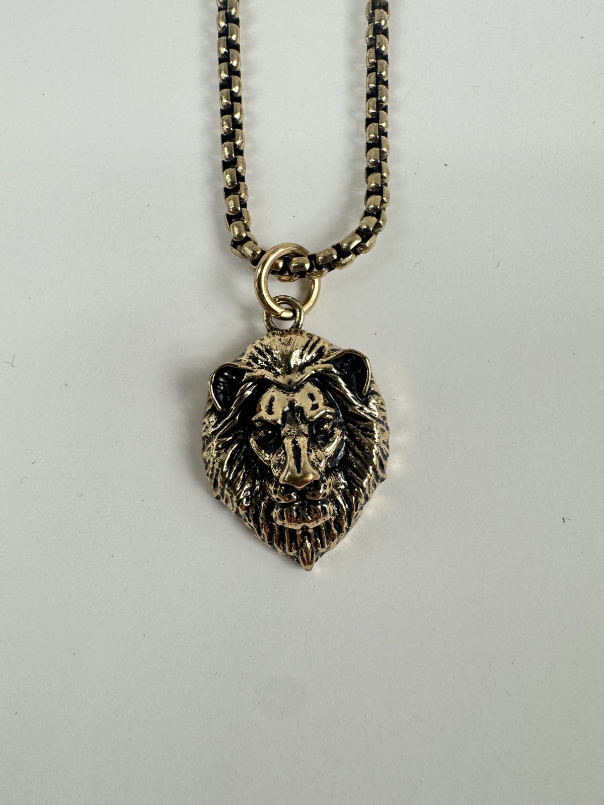 Fashion Jewelry Gold Toned Lion Head Women's Necklace