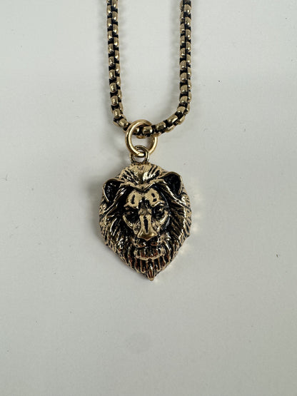 Fashion Jewelry Gold Toned Lion Head Women's Necklace