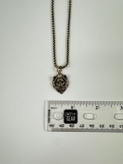 Fashion Jewelry Gold Toned Lion Head Women's Necklace
