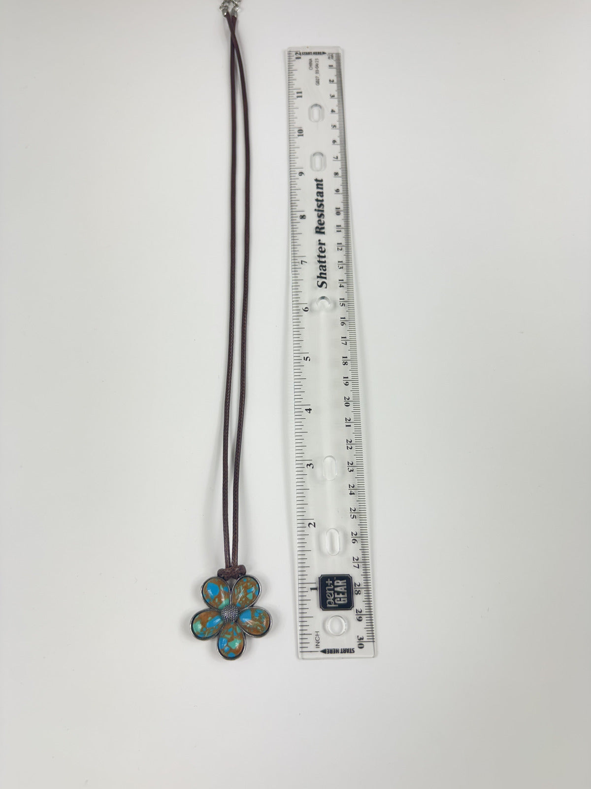 Fashion Jewelry Brown Corded Flower Pendant Women's Necklace