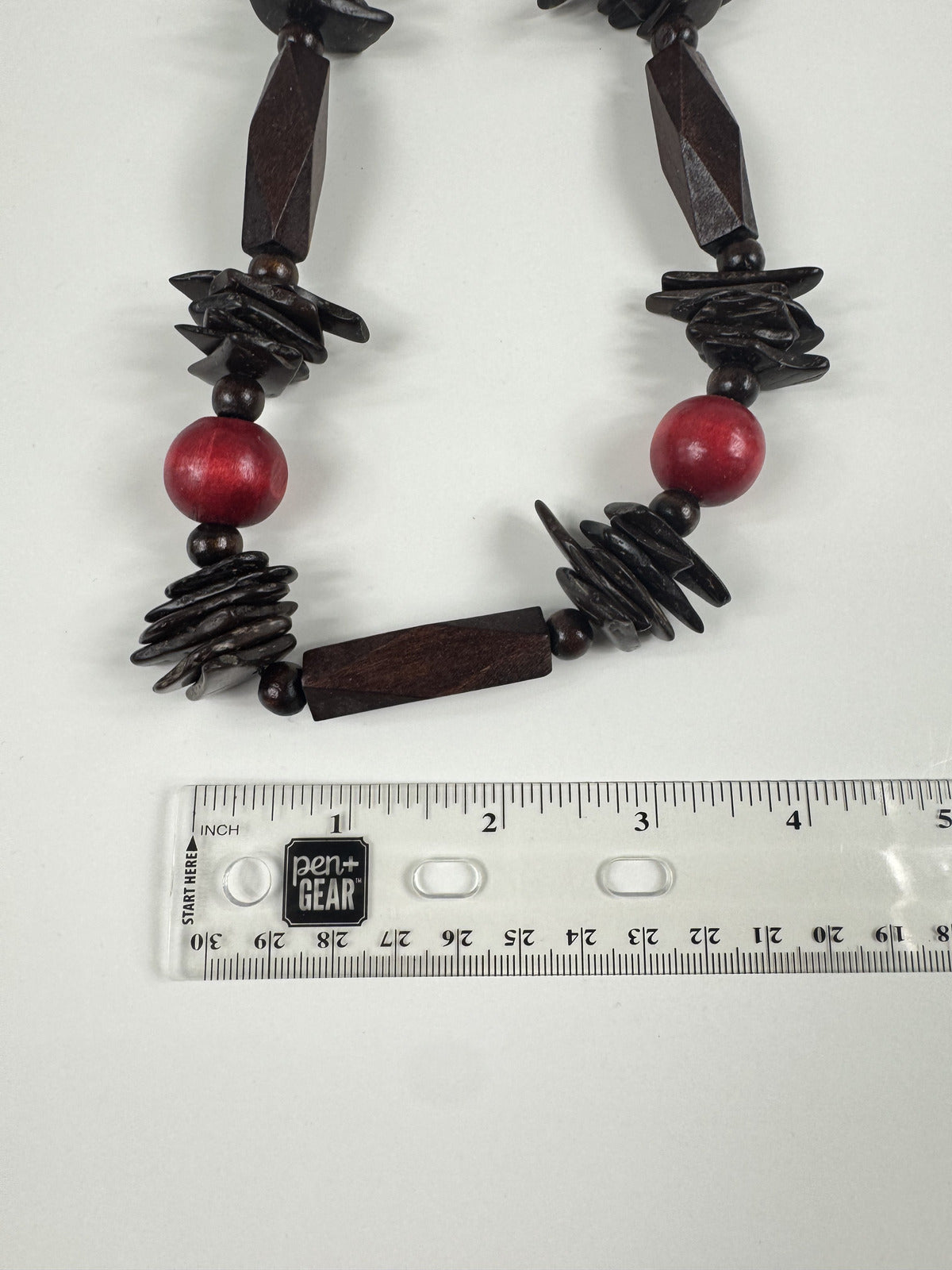 Fashion Jewelry Red & Wooden Beaded Women's Necklace