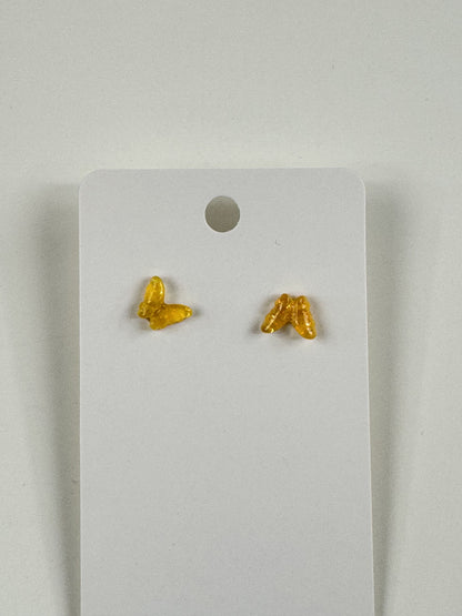 Fashion Jewelry Orange Butterfly Stud Earrings