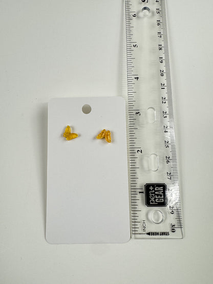 Fashion Jewelry Orange Butterfly Stud Earrings
