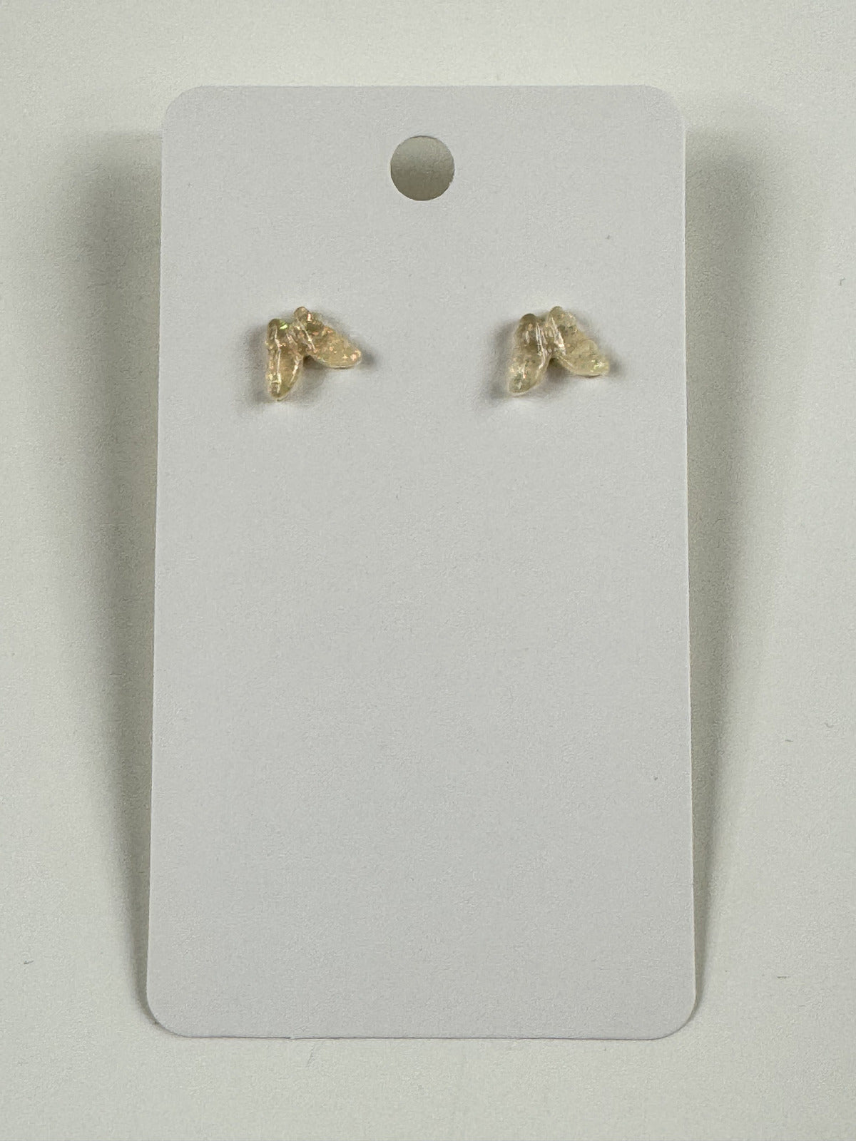 Fashion Jewelry Cream Butterfly Stud Earrings