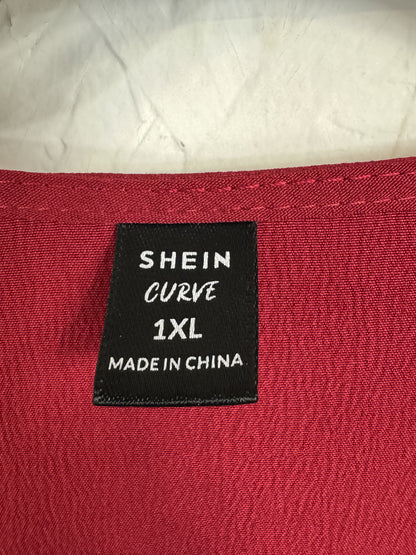 Shein 3/4 Sleeve Puffy Red Mini Dress Women's Size 1XL