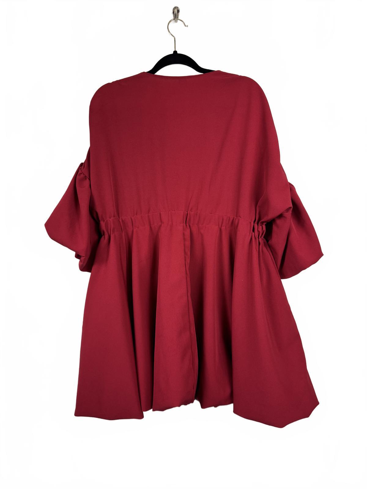 Shein 3/4 Sleeve Puffy Red Mini Dress Women's Size 1XL