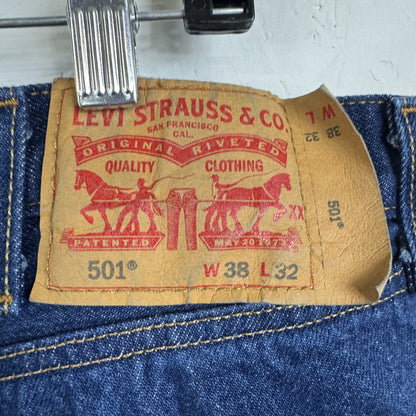Levi Strauss & Co. Blue Straight Cut Jeans Men's Size 38x32