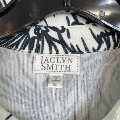 Jaclyn Smith Cream Long Sleeve Button Up Blouse Women's Size XL