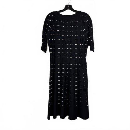 Danny and Nicole Black 3/4 Sleeve MIdi Dress Women's Size XL