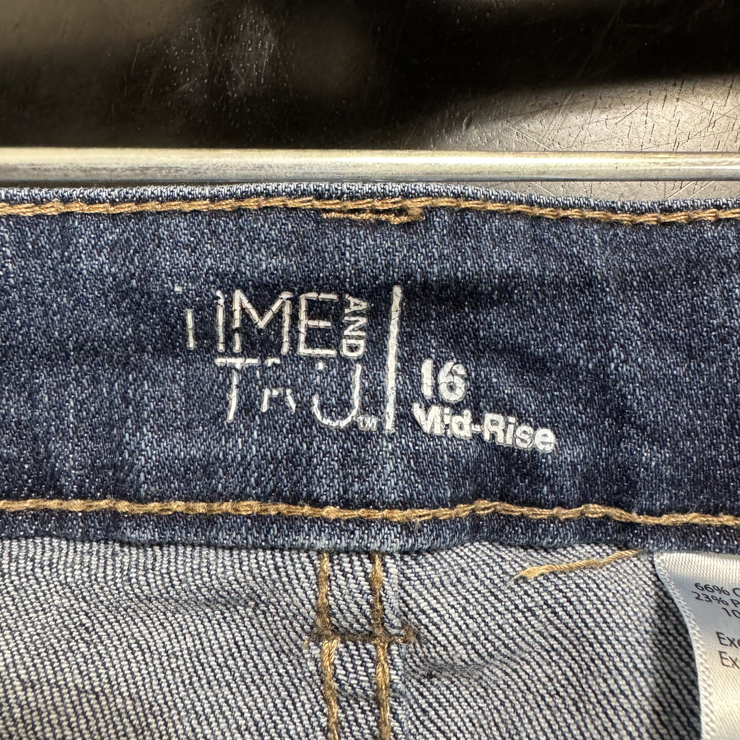 Time & Tru Blue Bermuda Shorts Women's Size 16