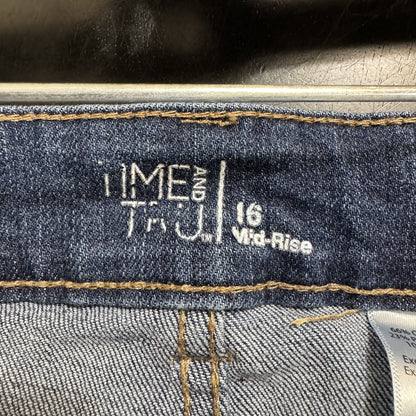 Time & Tru Blue Bermuda Shorts Women's Size 16