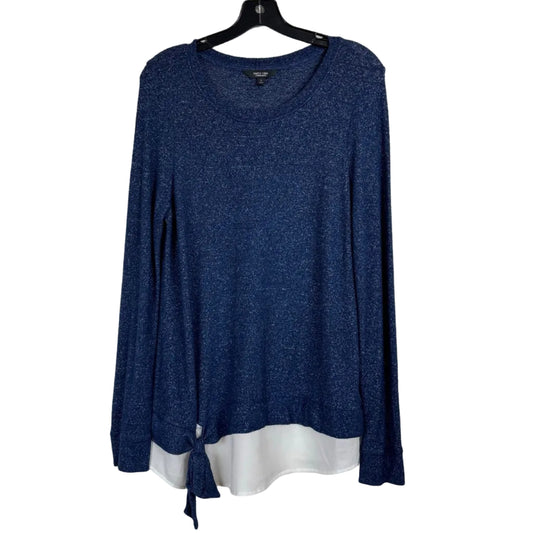 Simply Vera Blue Long Sleeve Blouse Women's Small