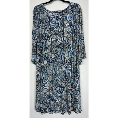 Sami & Jo Blue Knee Length Dress Women's 3X