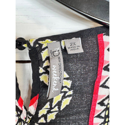 New Directions Sleeveless Blouse Women's Size 2X