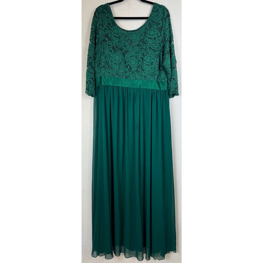 Ever Pretty Green 3/4 Sleeve Dress Formal Dress Women's 22