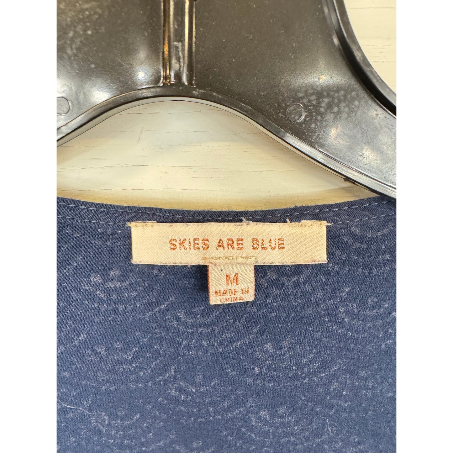 Skies Are Blue Sleeveless Blue Blouse Women's Size Medium