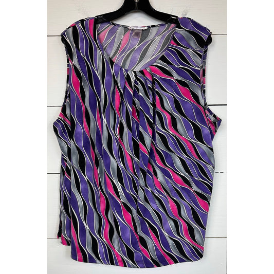 Allison Daley Sleeveless Blouse Women's Size 1X