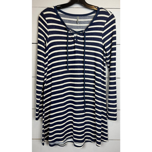 Color Thread Long Sleeve Dress Women's Size Small