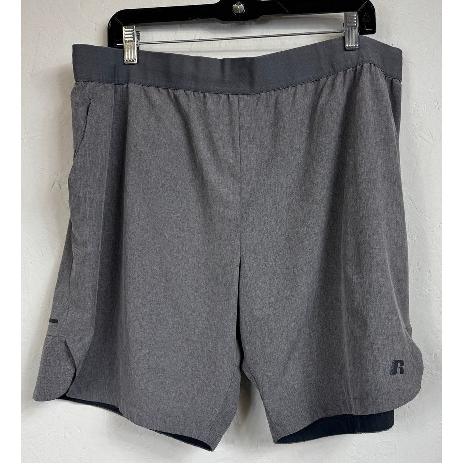 Russell Gray Athletic Shorts Men's Size XL