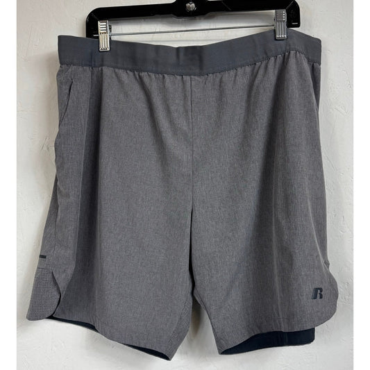 Russell Gray Athletic Shorts Men's Size XL