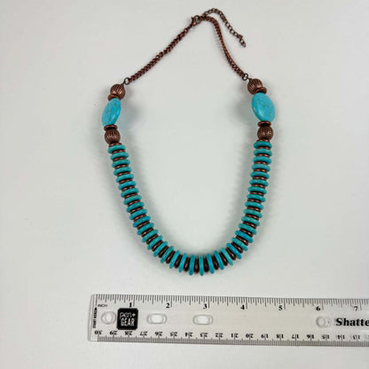 Fashion Jewelry Copper and Turquoise Women's Necklace