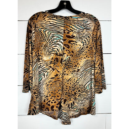 Investments 3/4 Sleeve Blouse Women's Size Medium Petite