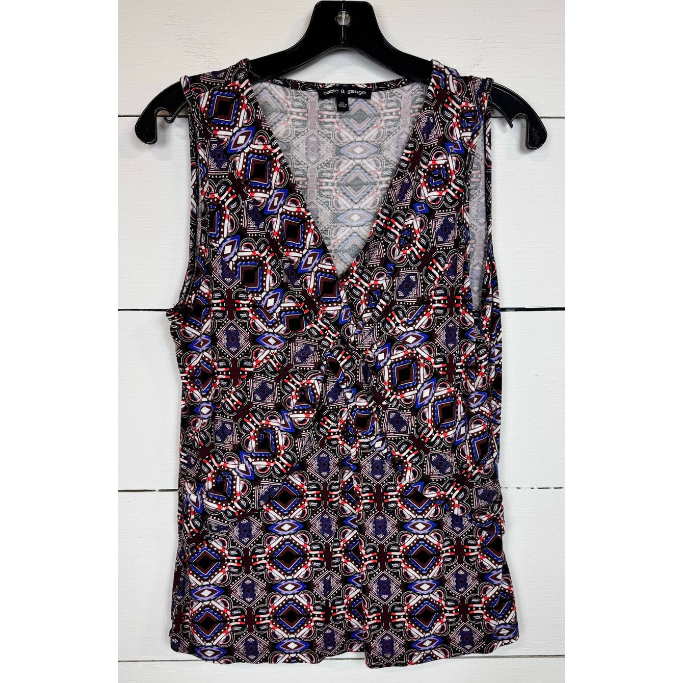 Cable & Gauge Sleeveless Blouse Women's Size XL