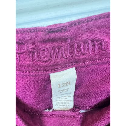 Justice Purple Skinny Pants Girl's 12
