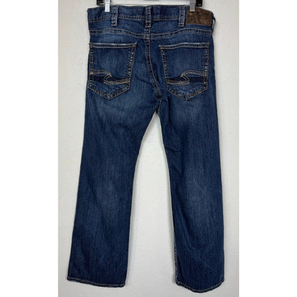 Silver Blue Straight Cut Jeans Men's Size 33x30