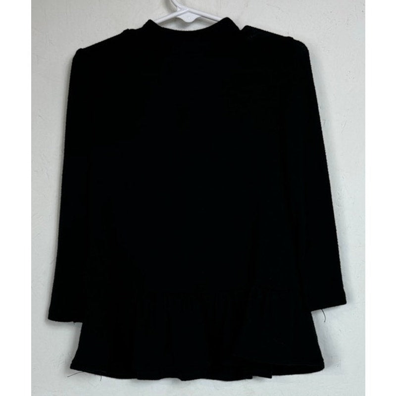 Old Navy Black Long Sleeve Knit Blouse Girl's 3t