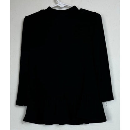 Old Navy Black Long Sleeve Knit Blouse Girl's 3t