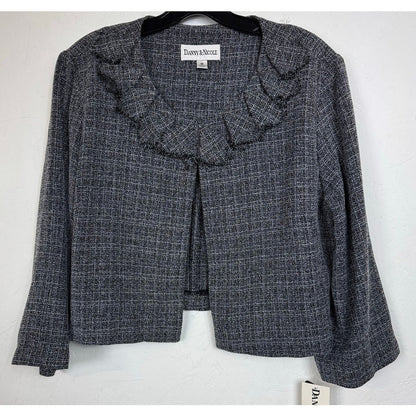 Danny & Nicole Gray 3/4 Sleeve Dress Jacket Women's 16
