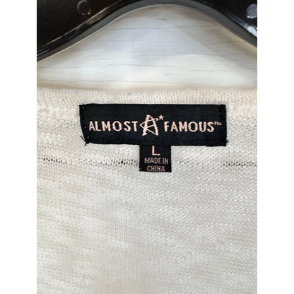 Almost Famous Long Sleeve Cardigan Women's Size Large