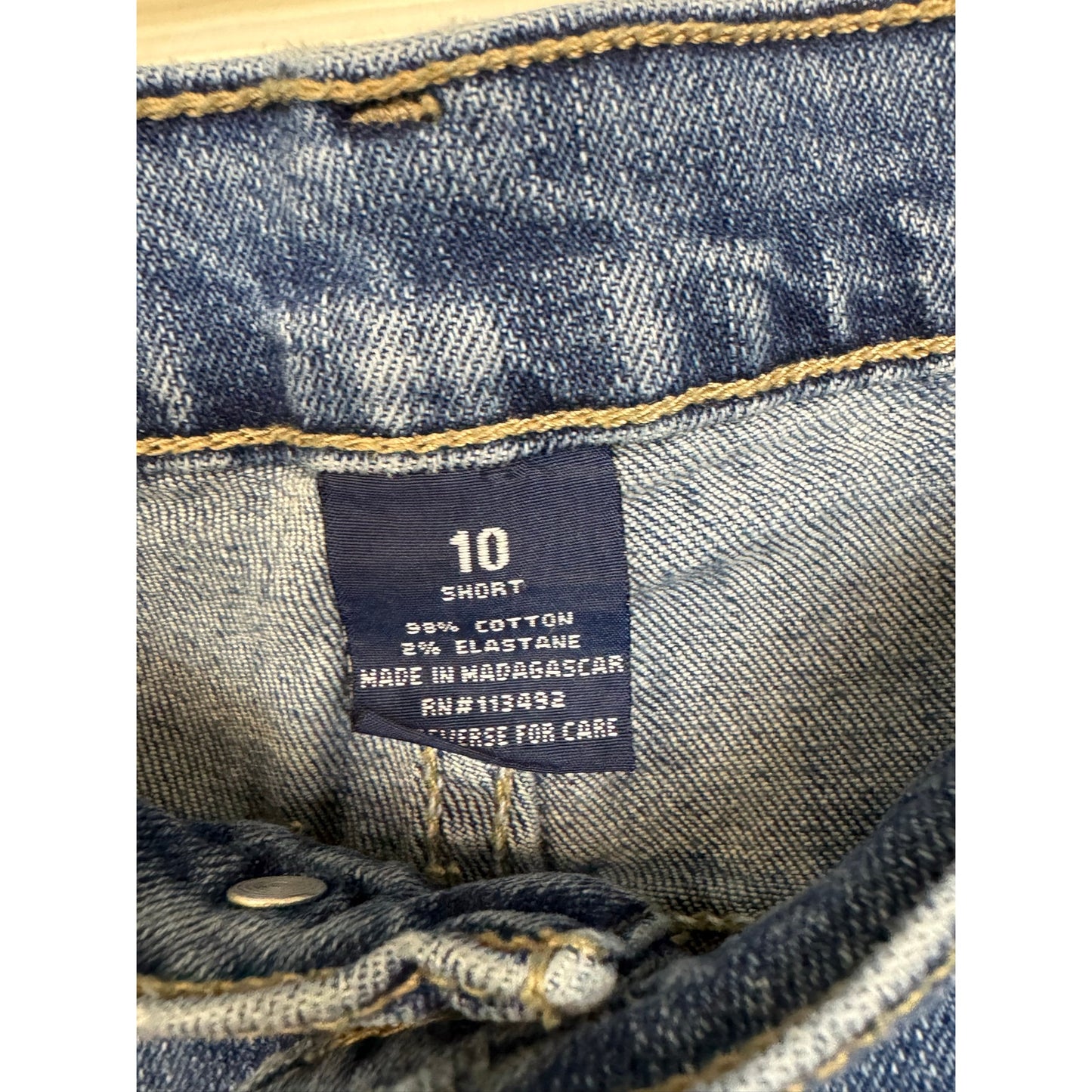 Full Blue Blue Straight Cut Jeans Women's 10 Short