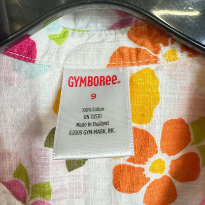 Gymboree White and Floral Button Up Jacket Girl's Size 9