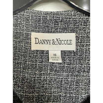 Danny & Nicole Gray 3/4 Sleeve Dress Jacket Women's 16