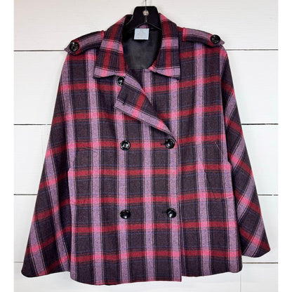 Kate Landry Plaid Cape Women's Size One Size