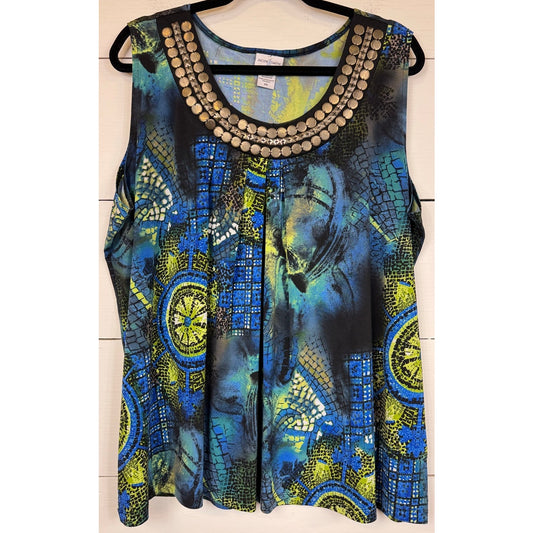 Jaclyn Smith Sleeveless Blouse Women's Size 2X