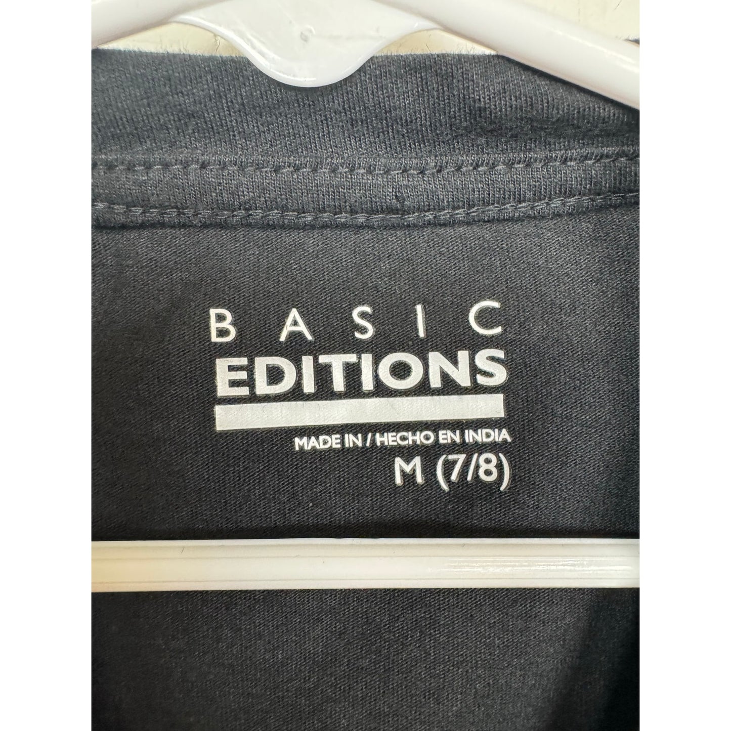 Basic Editions Black T-shirt Dress Girl's Medium (7/8)