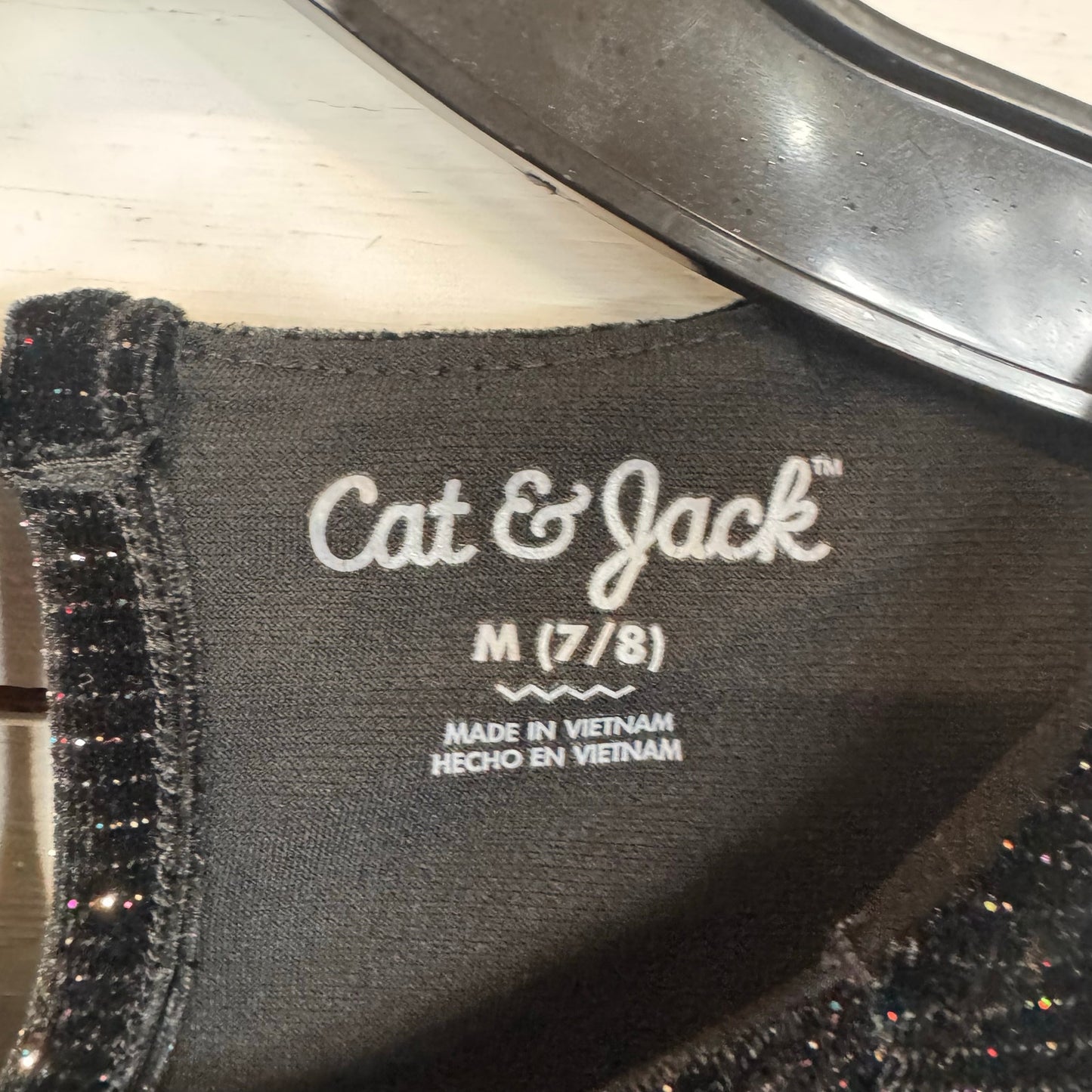 Cat & Jack Black Sleeveless Dress Girl's Size Medium (7/8)