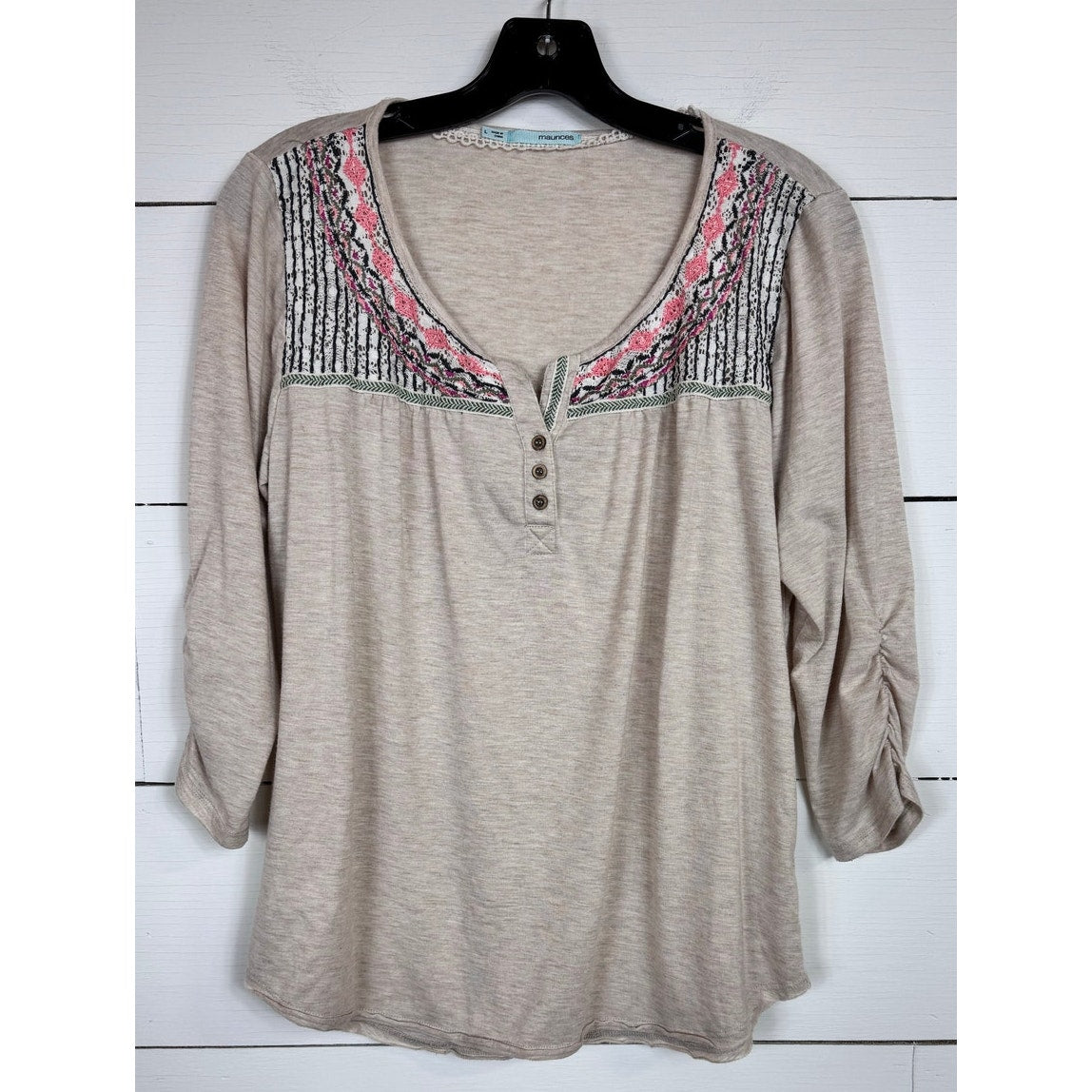 Maurices 3/4 Sleeve Blouse Women's Size Large