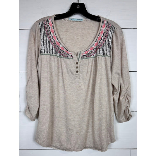 Maurices 3/4 Sleeve Blouse Women's Size Large