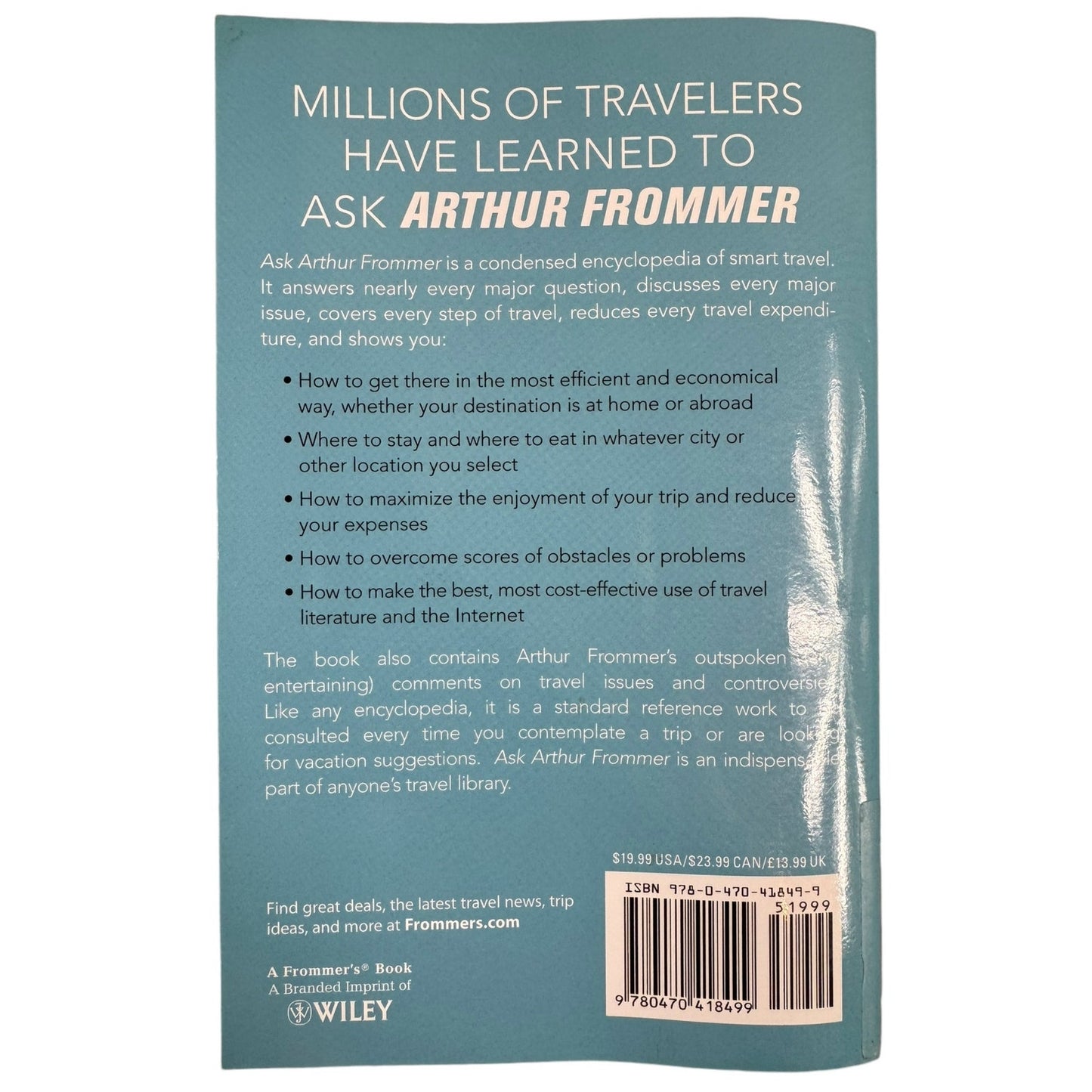 Ask Arthur Frommer by Arthur Frommer (Paperback)