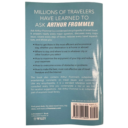 Ask Arthur Frommer by Arthur Frommer (Paperback)