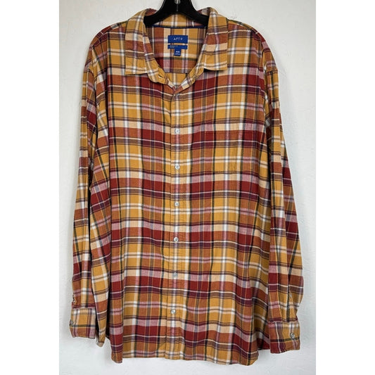 Apt.9 Brown Long Sleeve Button Up Shirt Men's 4X