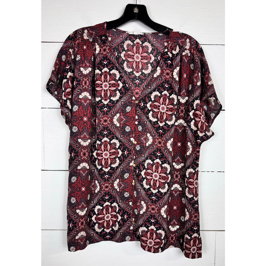 Maurices Short Sleeve Blouse Women's Size XL